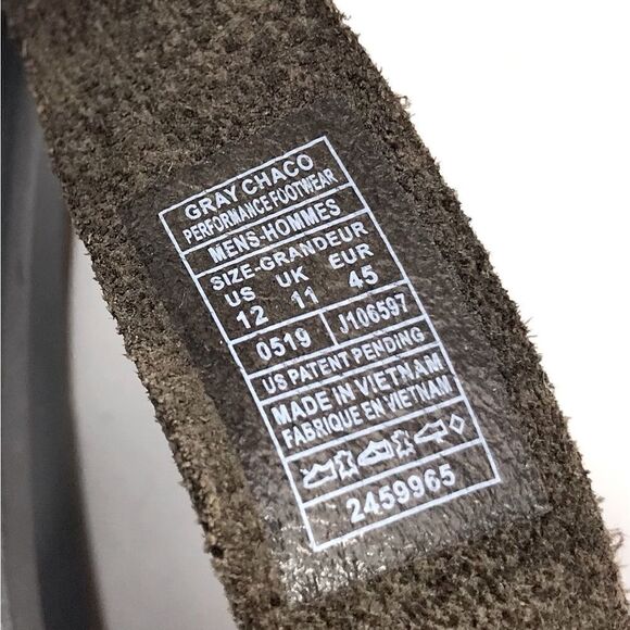 CHACO Wayfarer Gray Brown Mens Leather Buckle Sandals main image 8